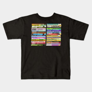 80s New Wave Singles ))(( Retro CD Collection Kids T-Shirt